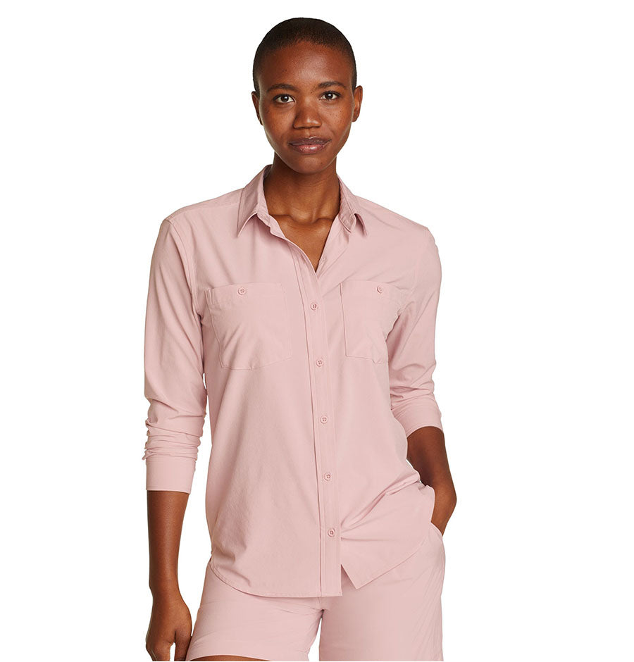 CAMISA MUJER DEPARTURE 3.0 MANGA LARGA / EDDIE BAUER