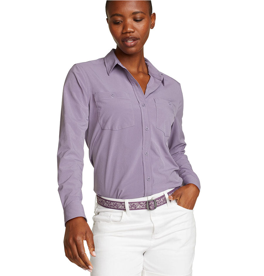 CAMISA MUJER DEPARTURE 3.0 MANGA LARGA / EDDIE BAUER