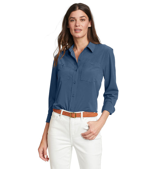 CAMISA MUJER DEPARTURE 3.0 MANGA LARGA / EDDIE BAUER