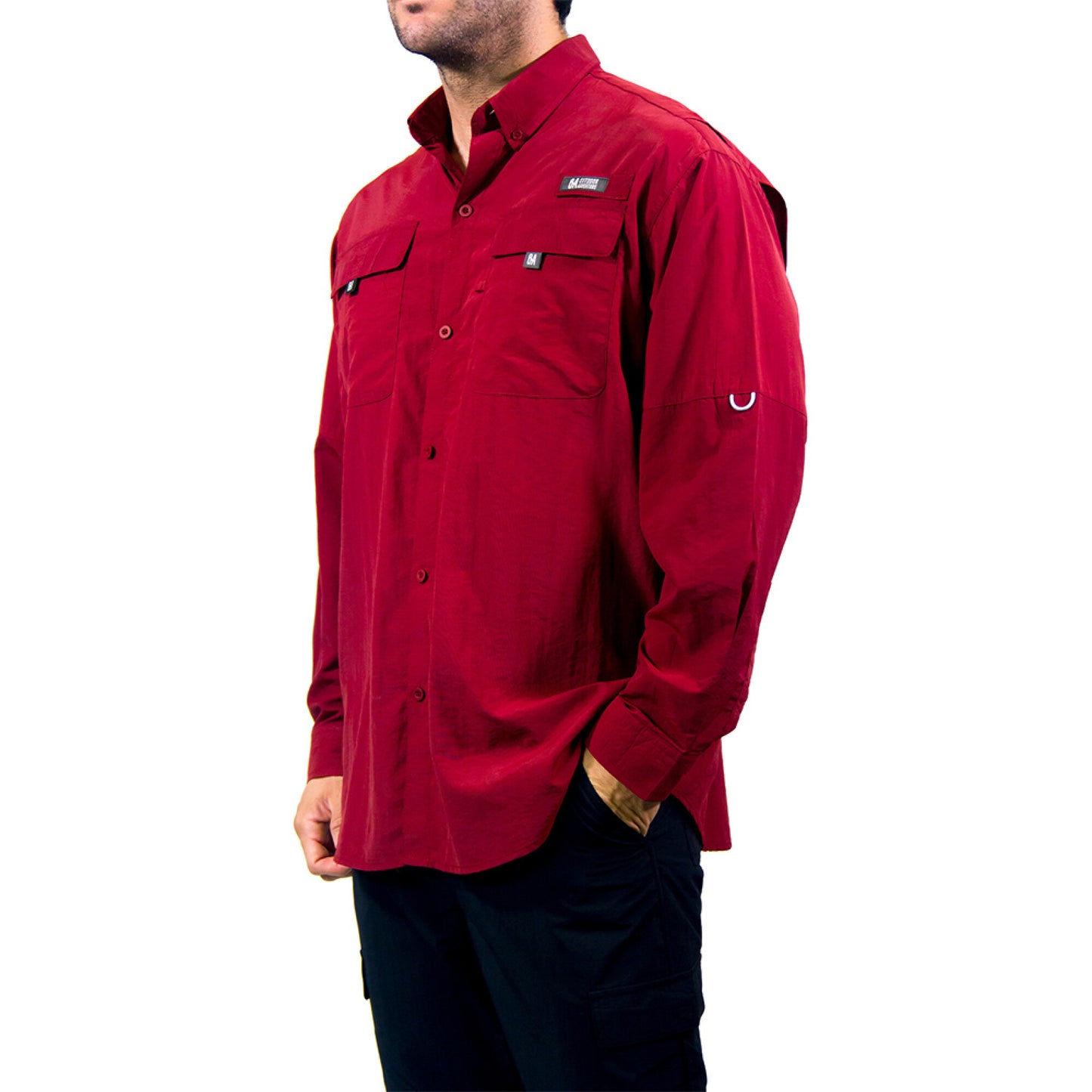 Camisa OA Coiba Manga Larga Hombre Roja | Outdoor Adventure Colombia