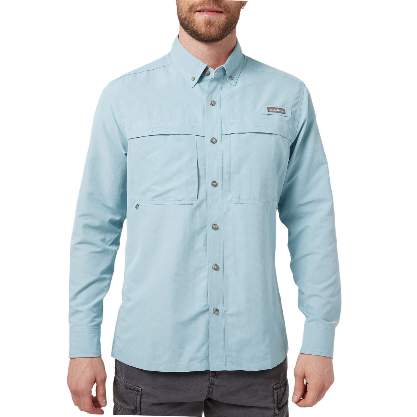 Camisa Azul Eddie Bauer Ripstop Hombre | Outdoor Adventure Colombia