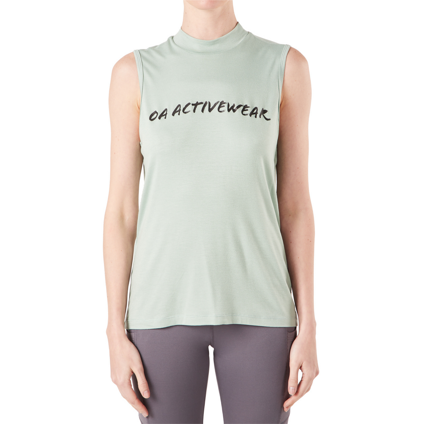 Camiseta Deportiva Cuello Alto Mujer Verde | Outdoor Adventure Colombia