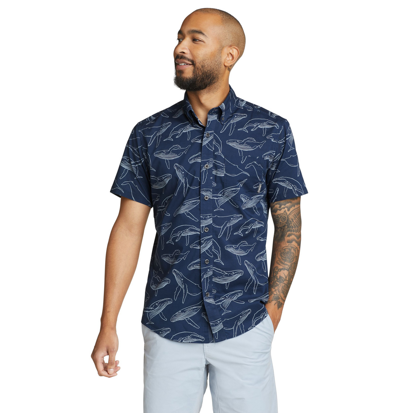 Camisa Eddie Bauer Baja Hombre Azul | Outdoor Adventure Colombia