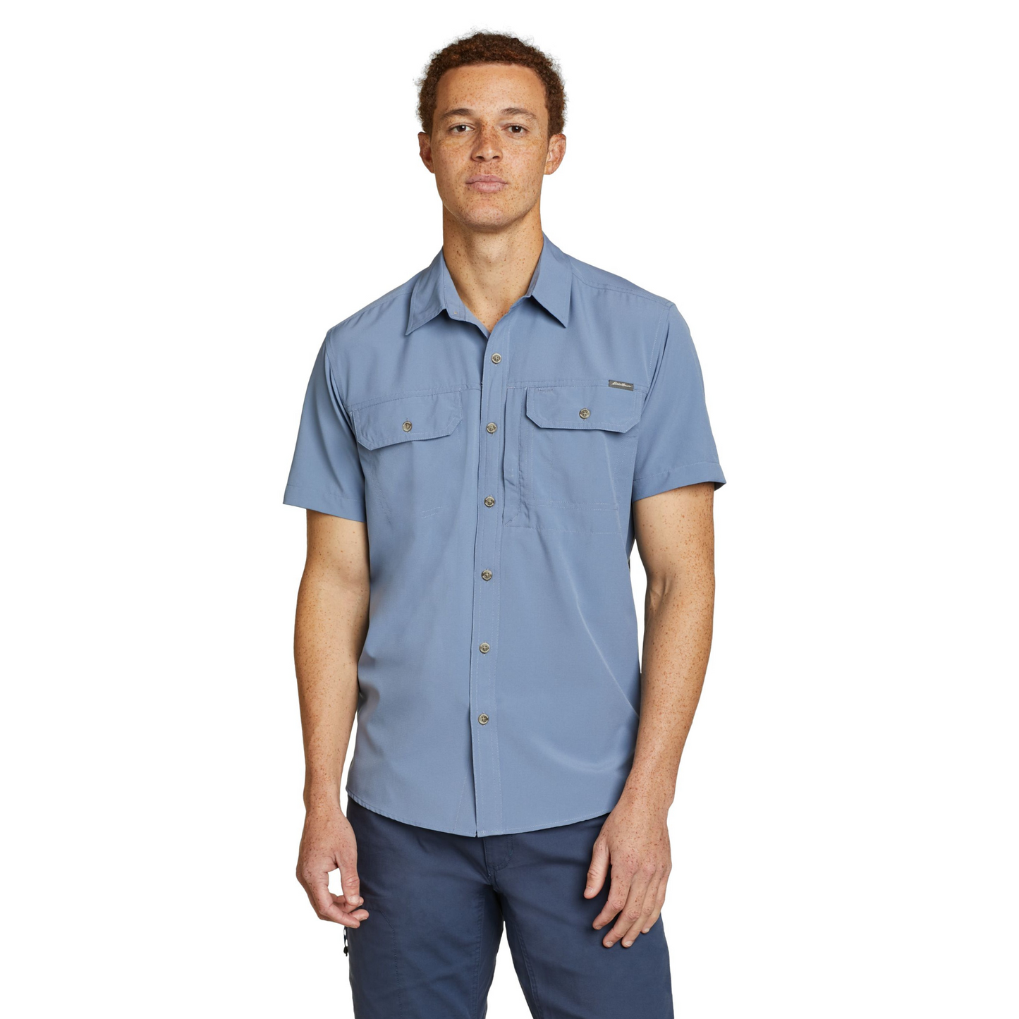 Camisa Eddie Bauer Atlas Exploration Hombre Azul | Outdoor Adventure Colombia