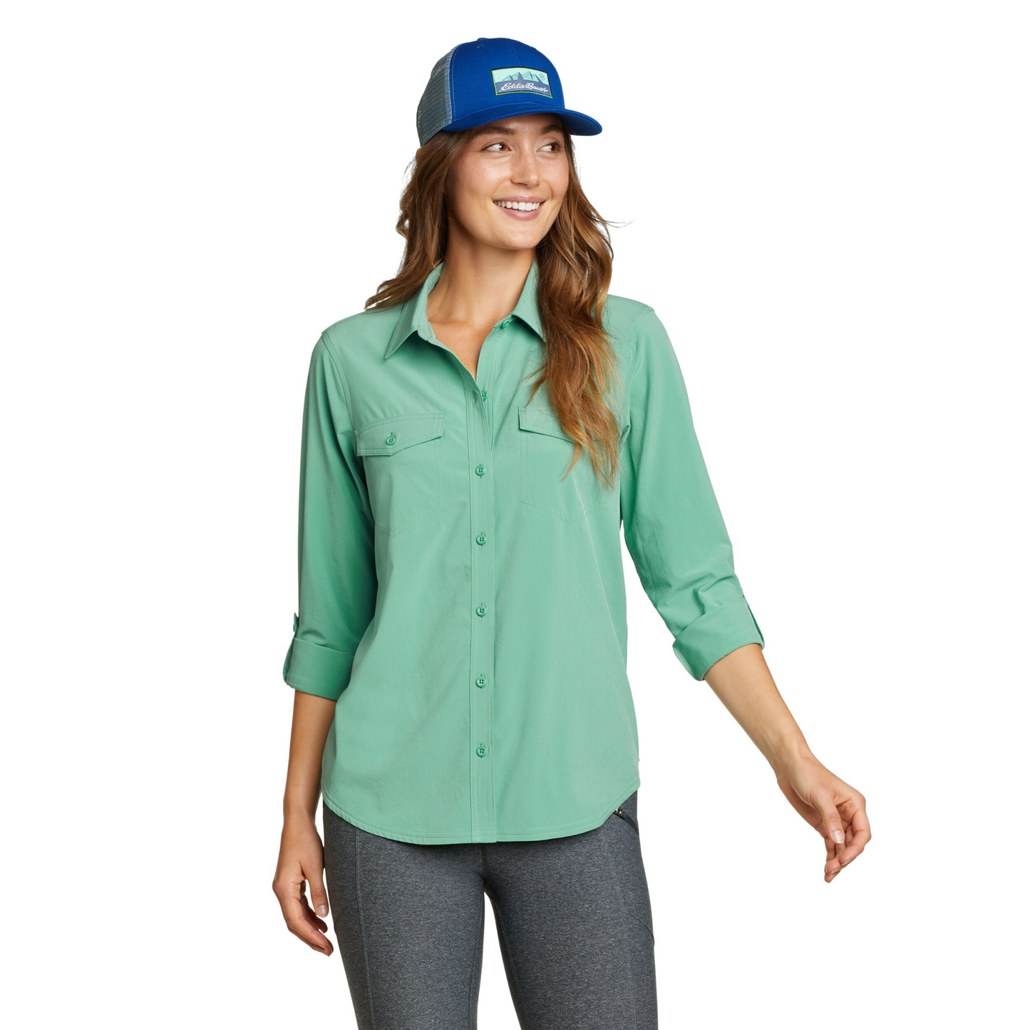 Camisa Mujer Eddie Bauer Departure 2.0 Verde | Outdoor Adventure Colombia