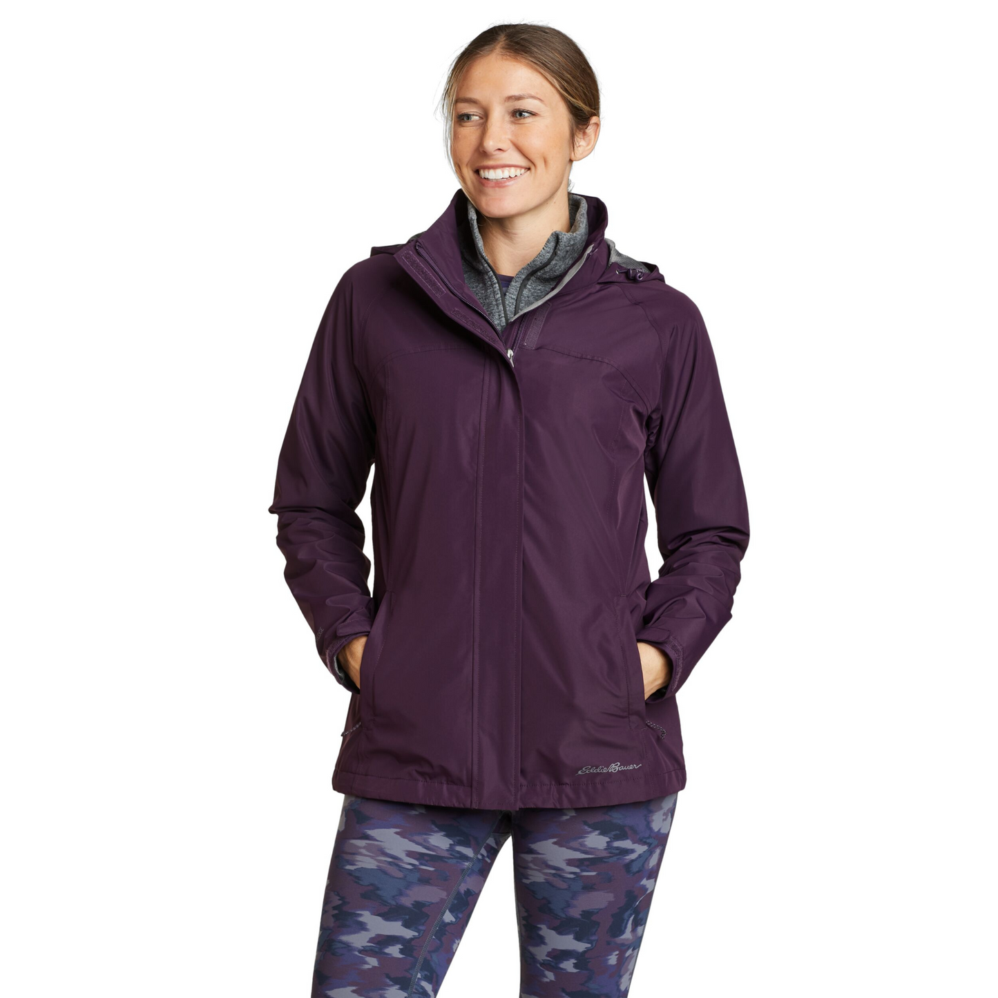 Chaqueta Rainfoil Packable Eddie Bauer Mujer Morada | Outdoor Adventure Colombia