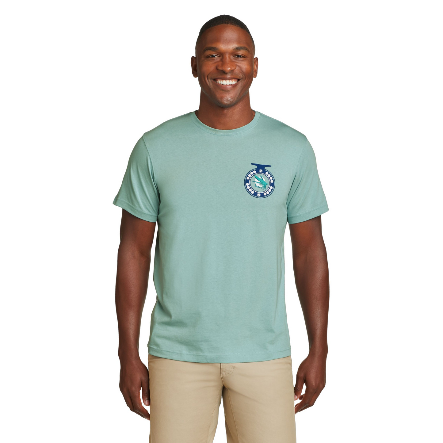 Camiseta Eddie Bauer Fly Fish Verde | Outdoor Adventure Colombia