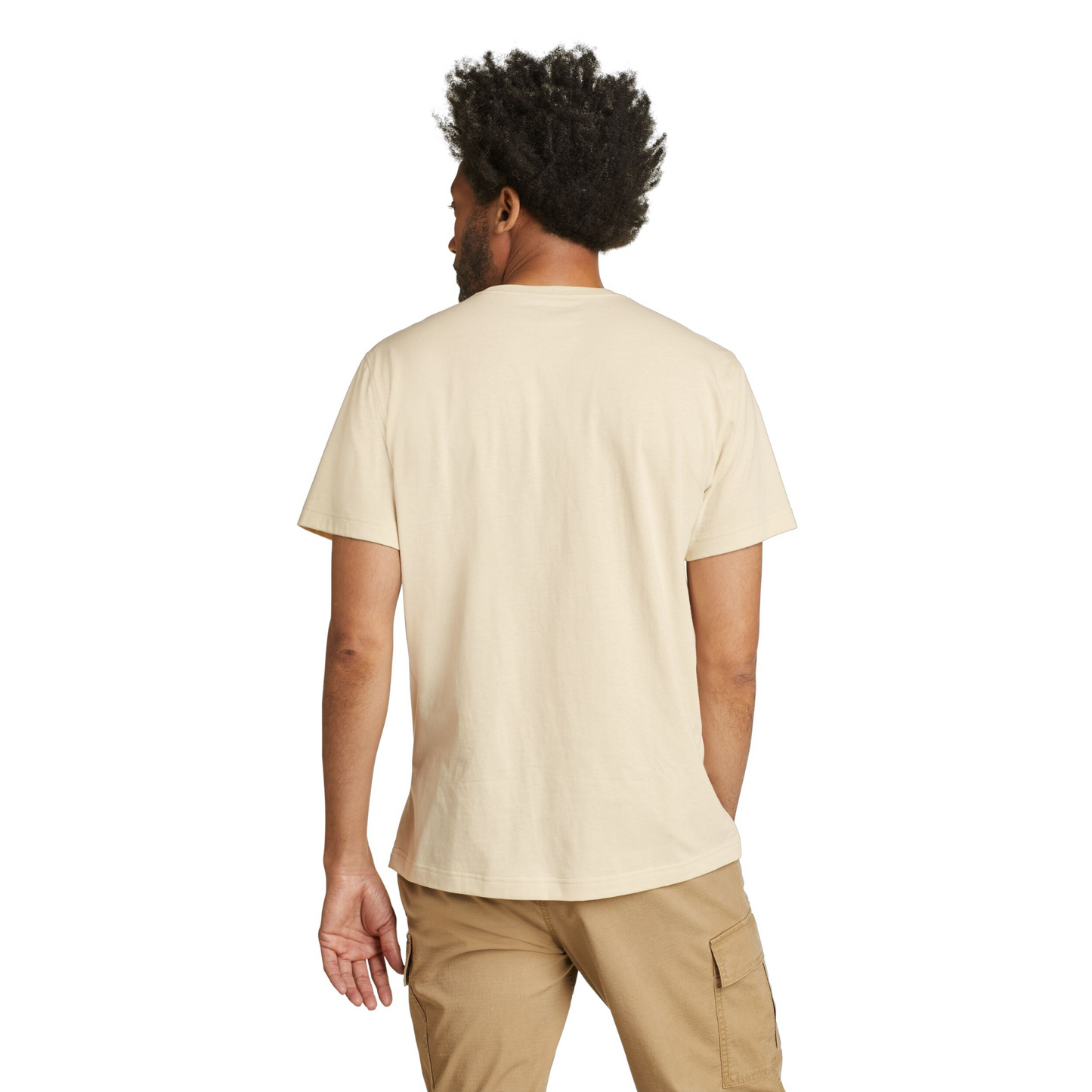Camiseta Eddie Bauer Squatch Fisherman Hombre Crema | Outdoor Adventure Colombia
