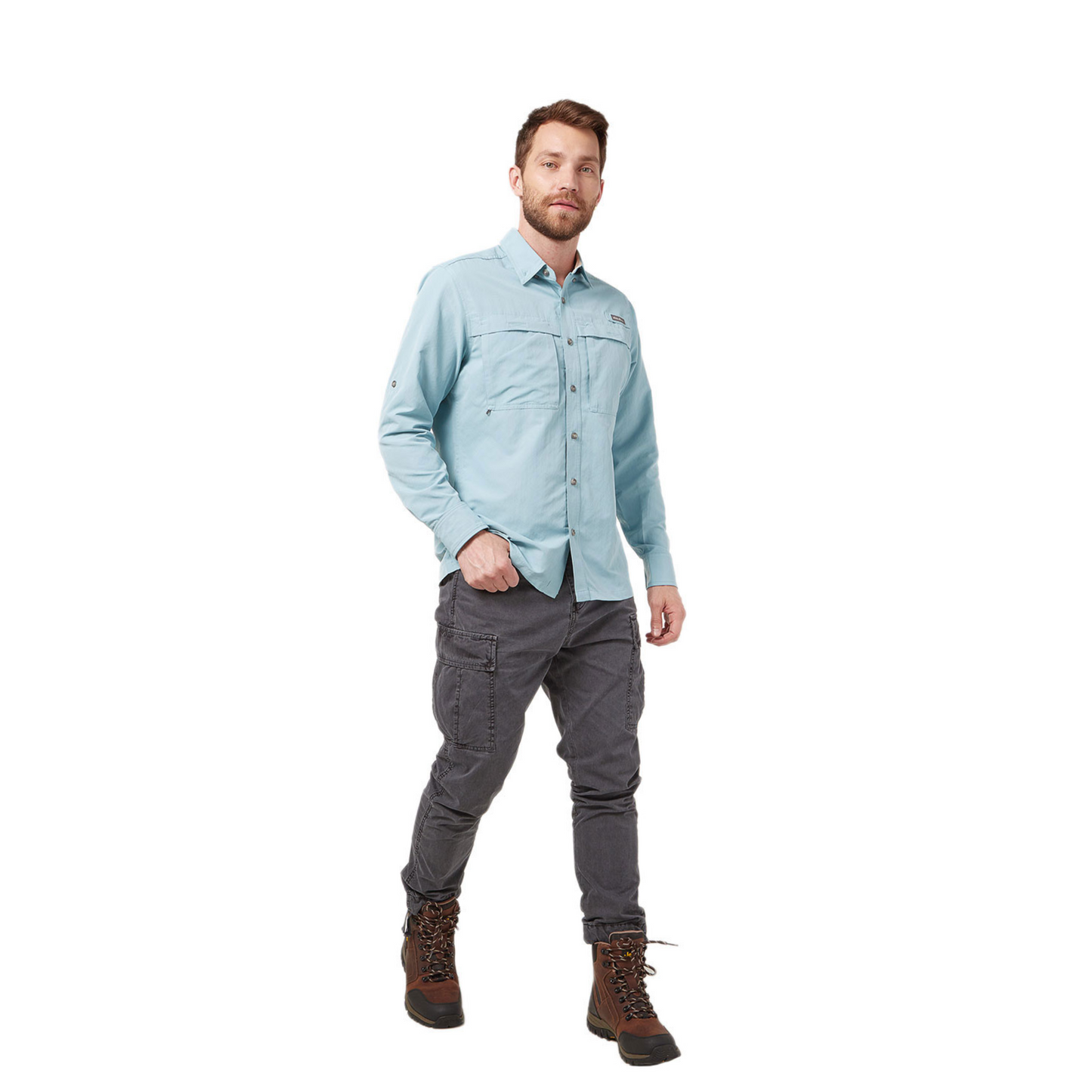 Camisa Azul Eddie Bauer Ripstop Hombre | Outdoor Adventure Colombia