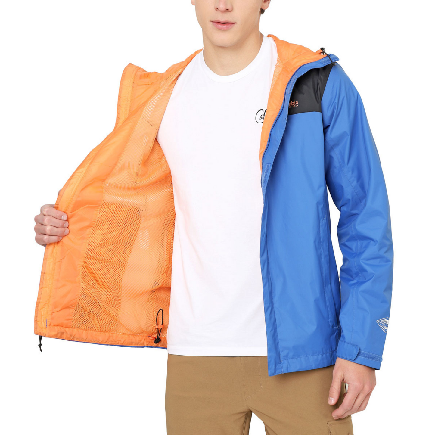 Chaqueta Columbia PFG Storm Hombre Azul con Naranja | Outdoor Adventure Colombia