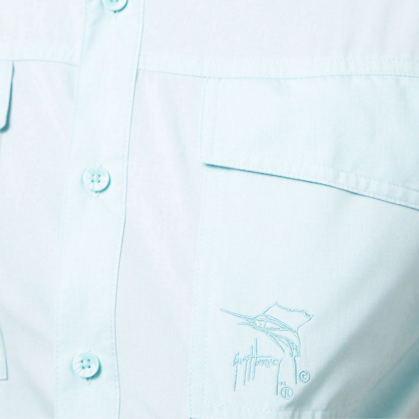 Camisa Guy Harvey Heather Hombre Azul | Outdoor Adventure Colombia