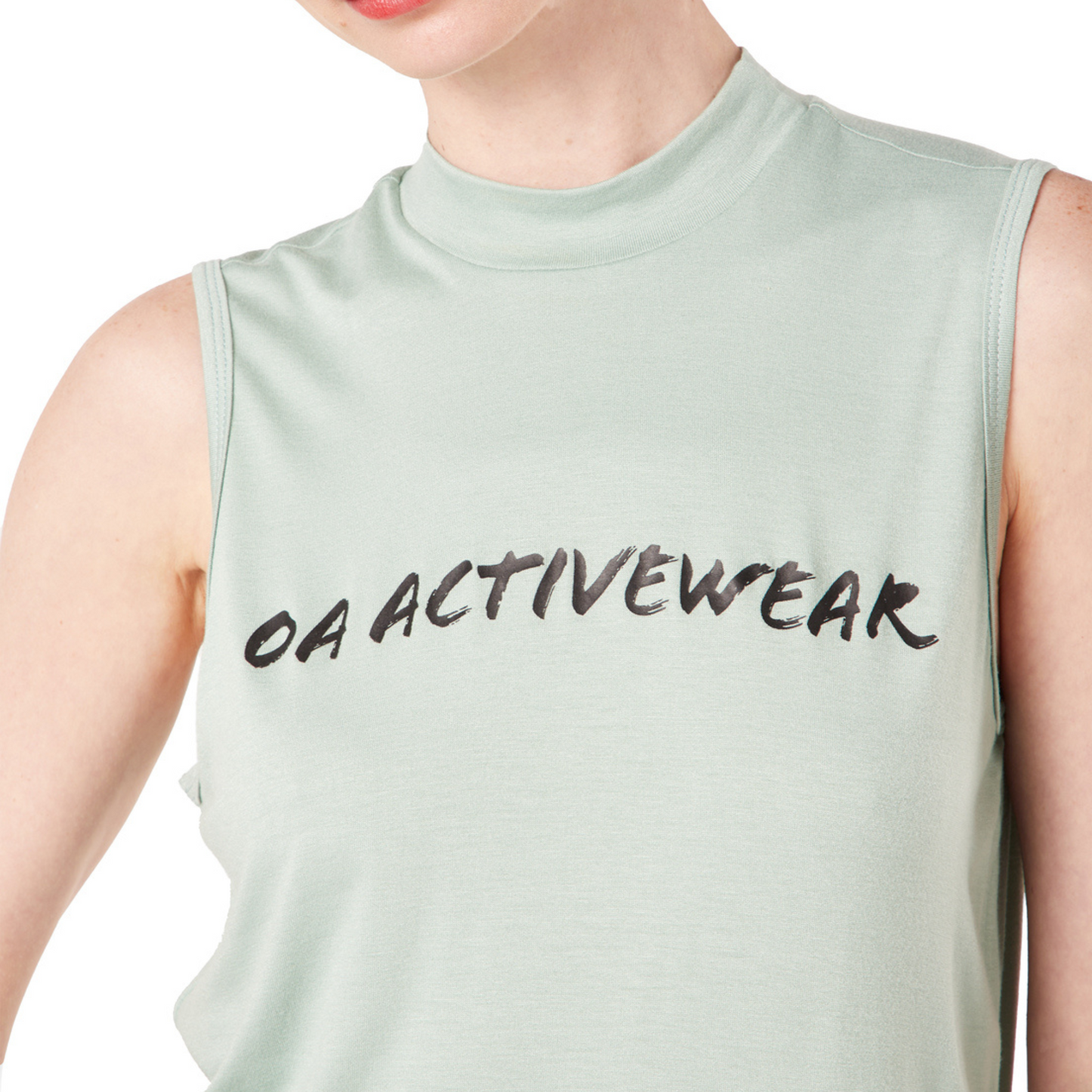 Camiseta Deportiva Cuello Alto Mujer Verde | Outdoor Adventure Colombia