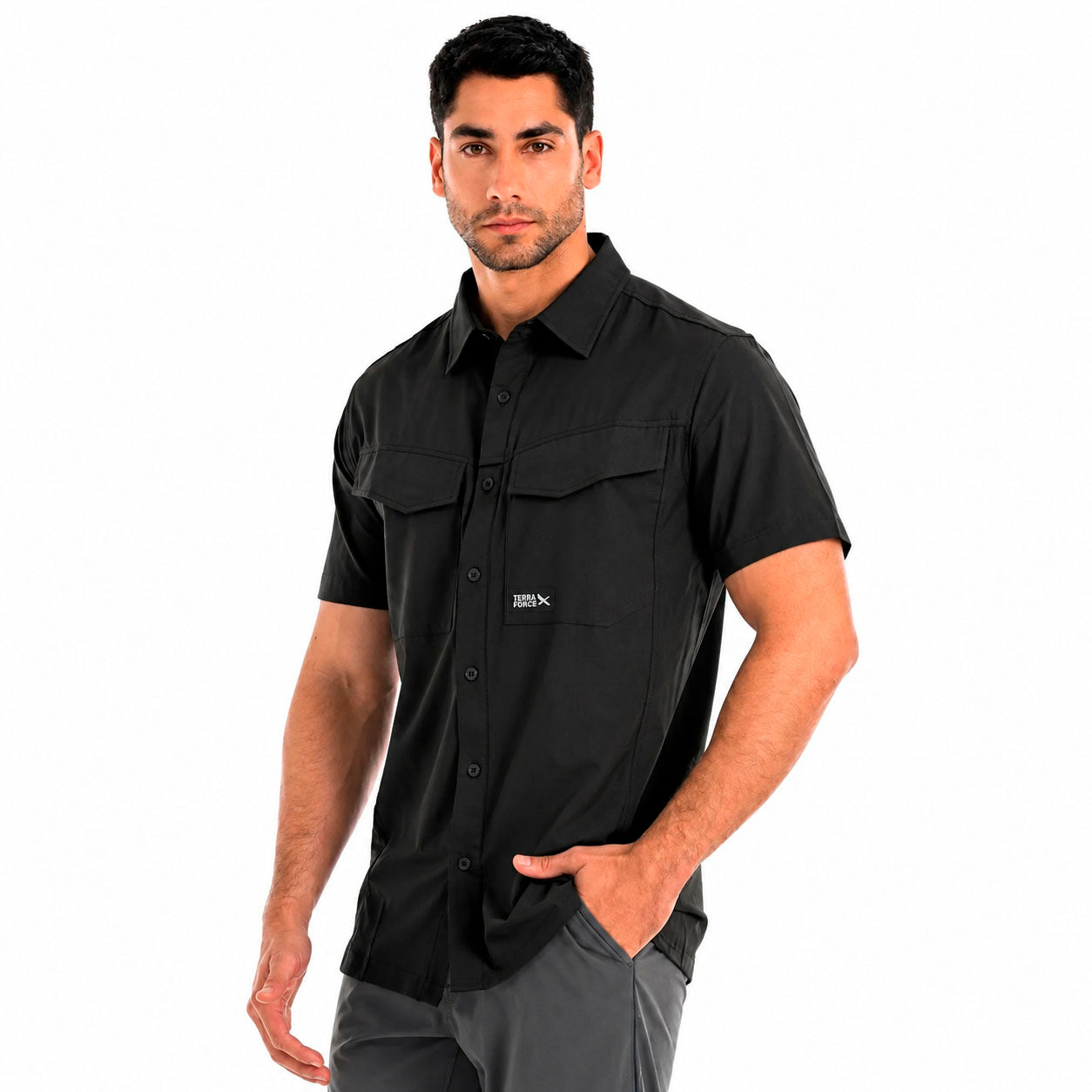 CAMISA HOMBRE/ ADVENTURE QUEST MC / EDDIE BAUER