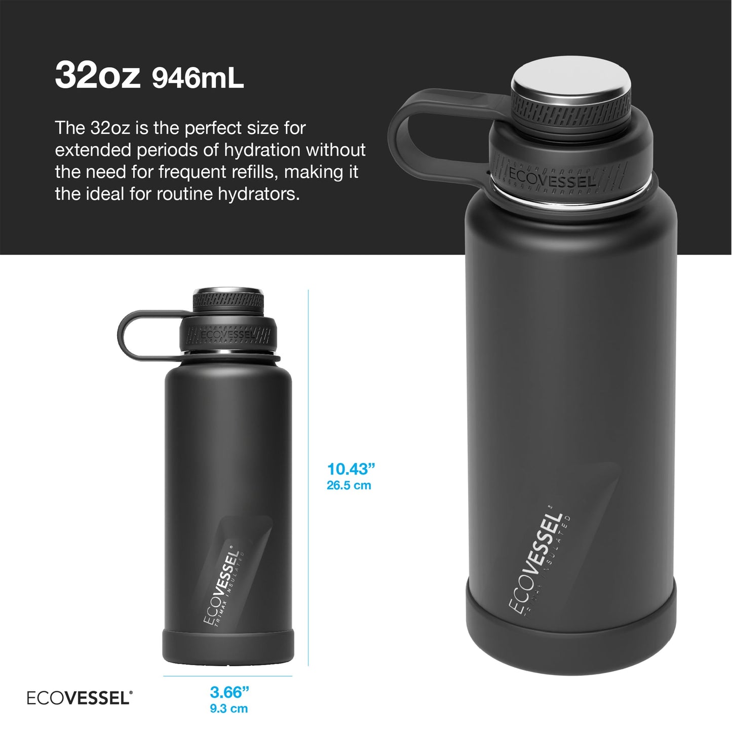 TERMO BOULDER 32 OZ SLATE GRAY / ECOVESSEL