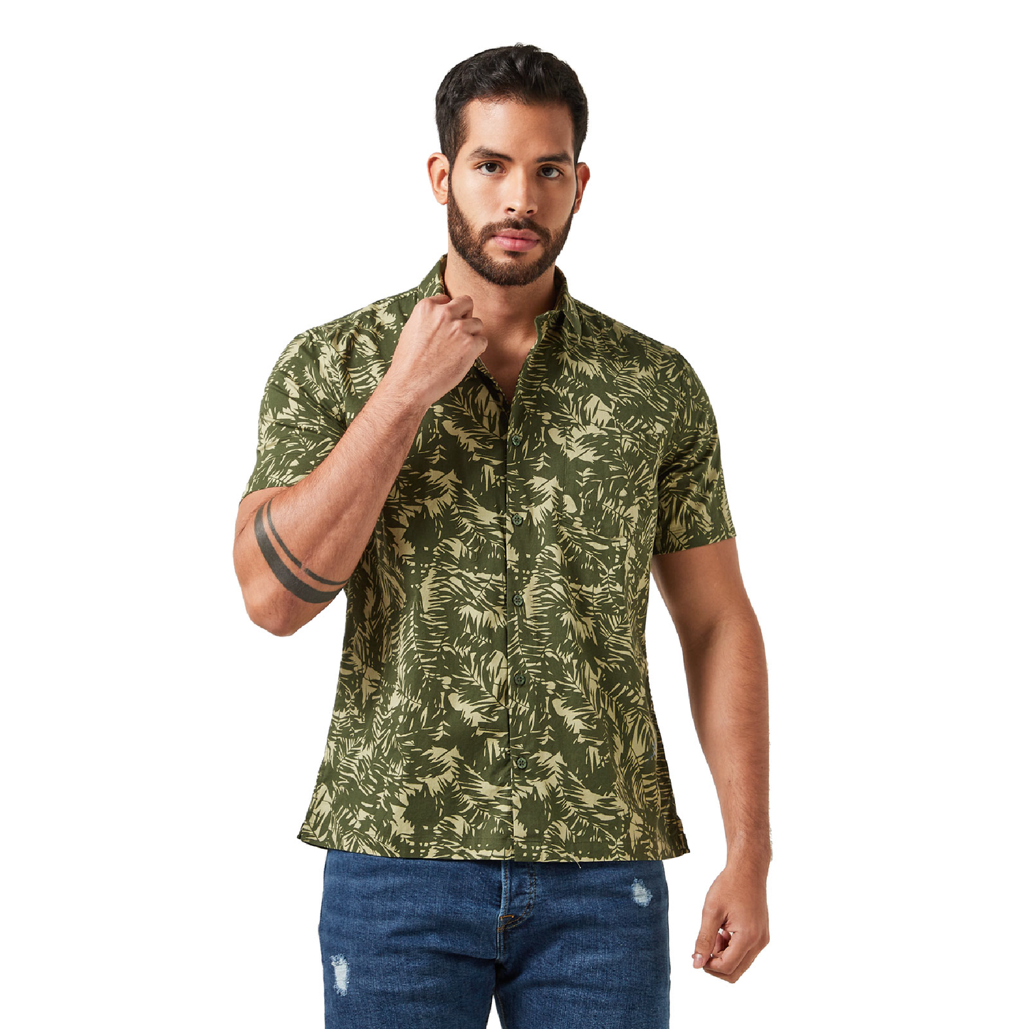 Camisa OA Manga Corta Hombre Verde | Outdoor Adventure Colombia