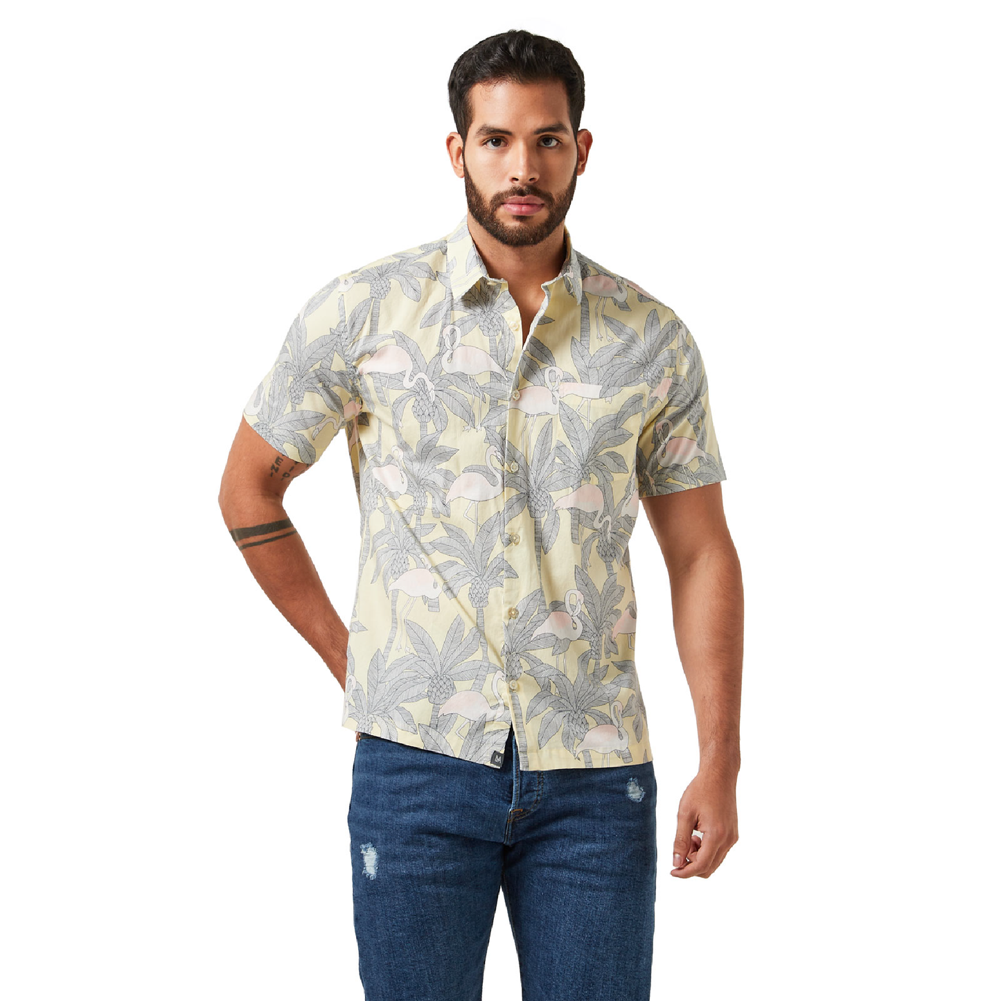 Camisa OA Manga Corta Hombre Amarilla | Outdoor Adventure Colombia
