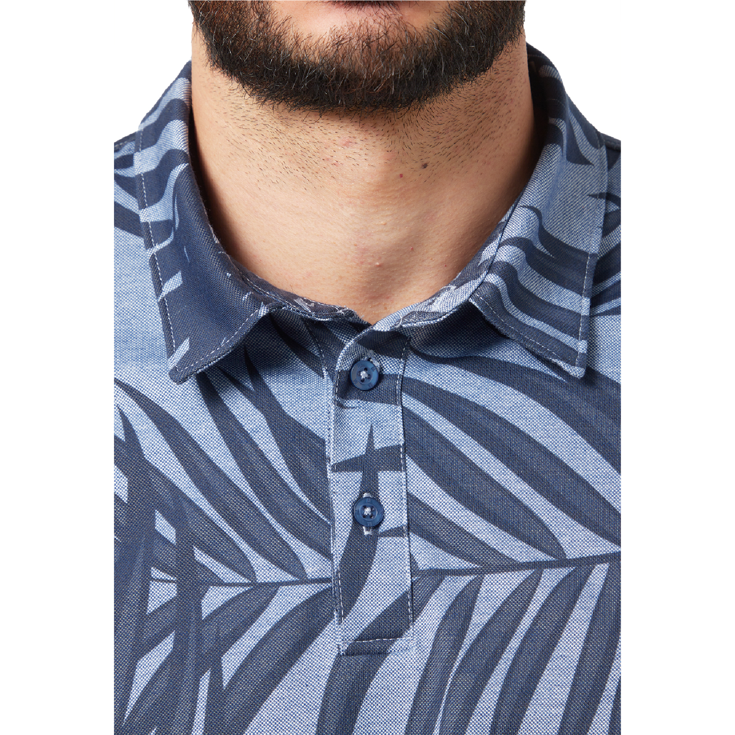 Camisa Polo Estampada Jasped Azul Hombre | Outdoor Adventure Colombia