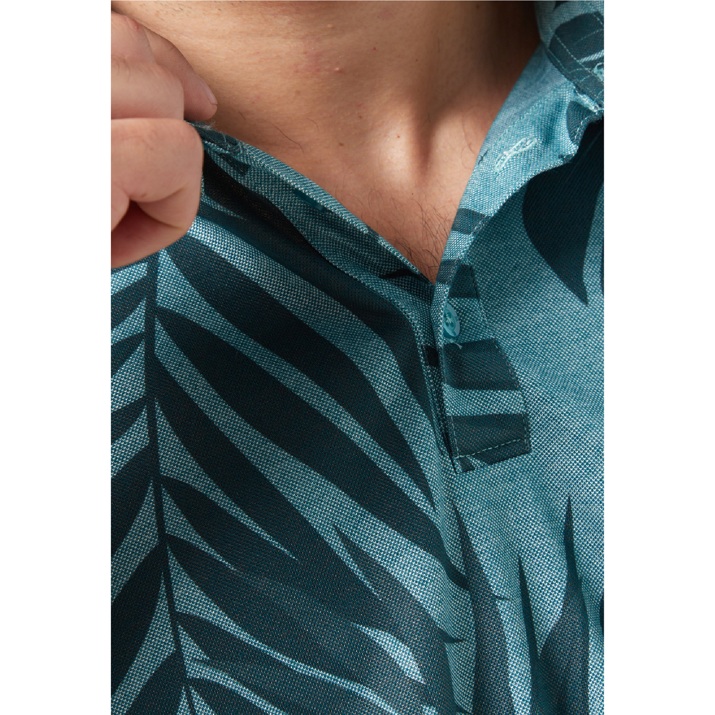 Camisa Polo Estampada Jasped Verde Hombre | Outdoor Adventure Colombia