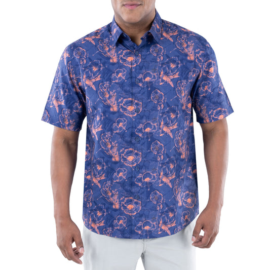CAMISA HOMBRE HIBISCUS HEATHER SS / GUY HARVEY