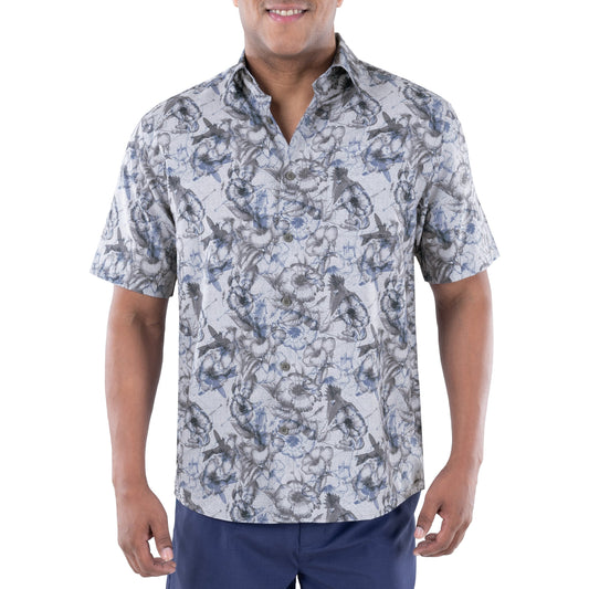 CAMISA HOMBRE HIBISCUS HEATHER SS / GUY HARVEY