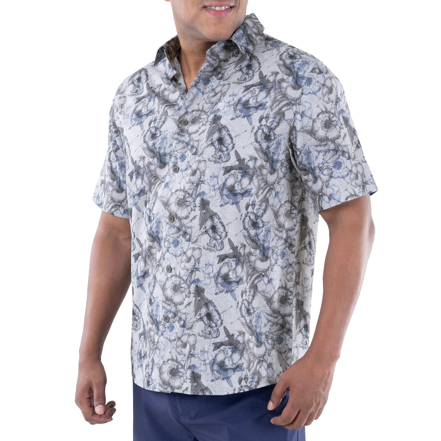 CAMISA HOMBRE HIBISCUS HEATHER SS / GUY HARVEY