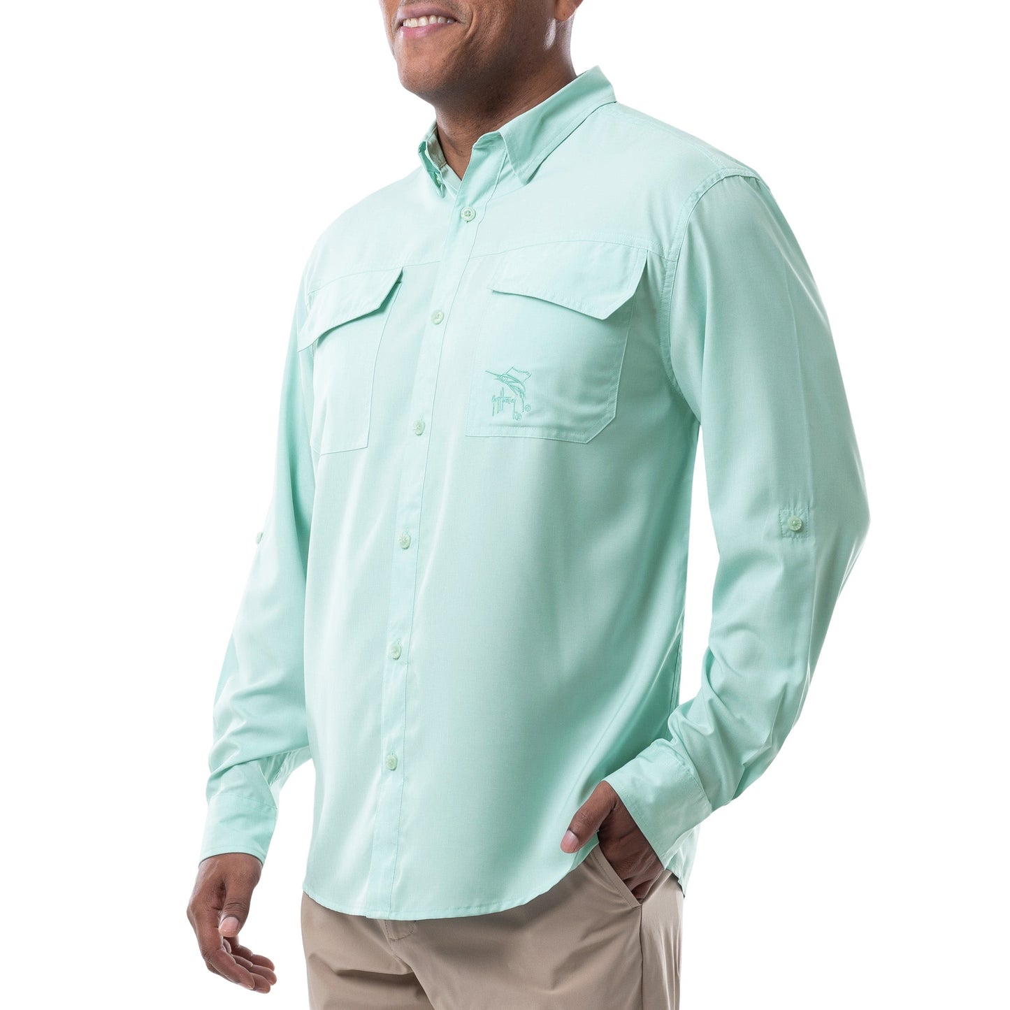 CAMISA HOMBRE HEATHER MANGA LARGA / GUY HARVEY