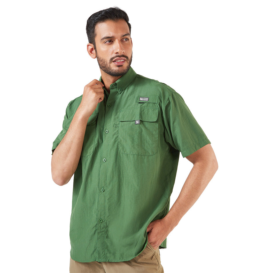 Camisa OA Coiba Manga Corta Hombre Verde | Outdoor Adventure Colombia