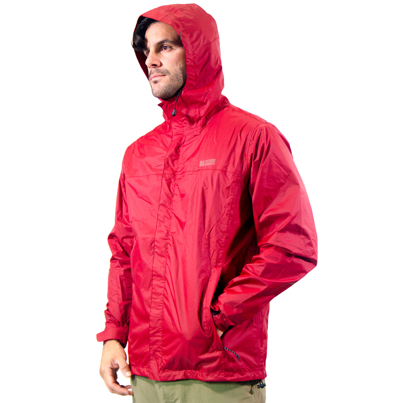 Chaqueta Impermeable Anton Roja Hombre | Outdoor Adventure Colombia