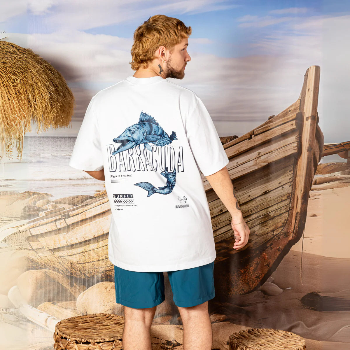 CAMISETA HOMBRE/ BARRACUDA PARTIDA / SURFLY