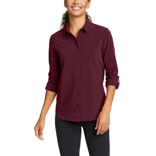CAMISA MUJER ESCAPELITE MANGA LARGA / EDDIE BAUER
