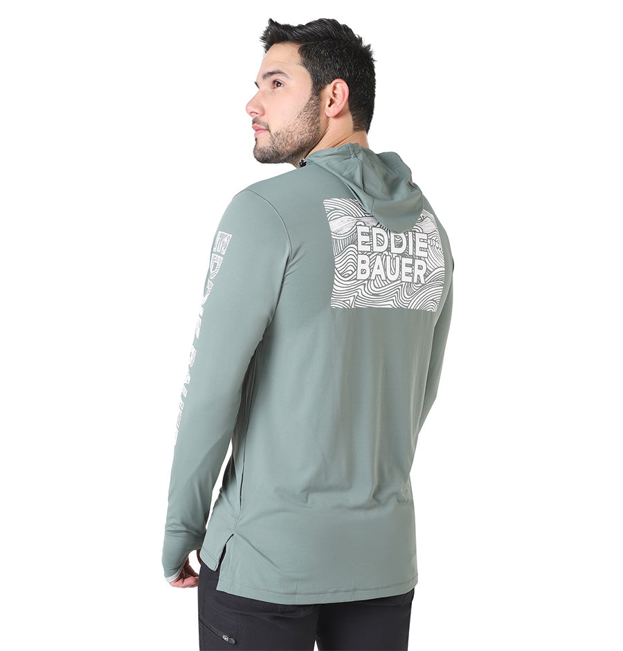 BUZO DE HOMBRE SOLARFOIL WAVE GRAPHIC MANGA LARGA / EDDIE BAUER