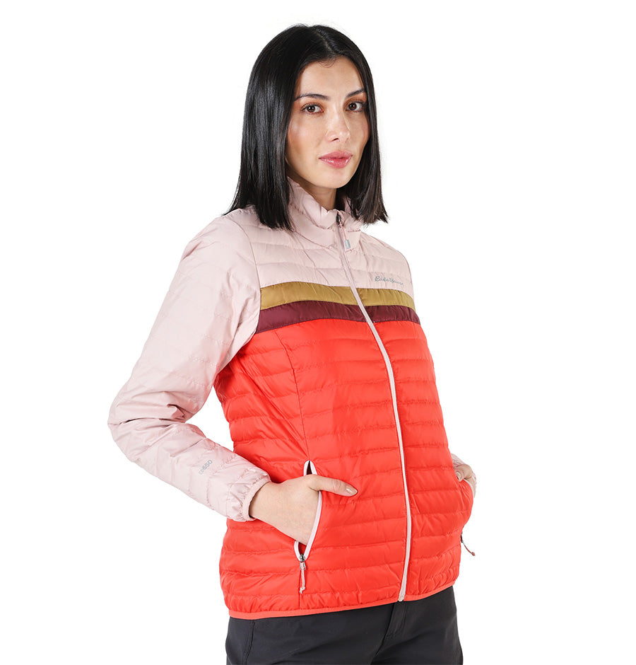 Chaqueta Eddie Bauer Microlight Down Rosada Mujer |Outdoor Adventure Colombia