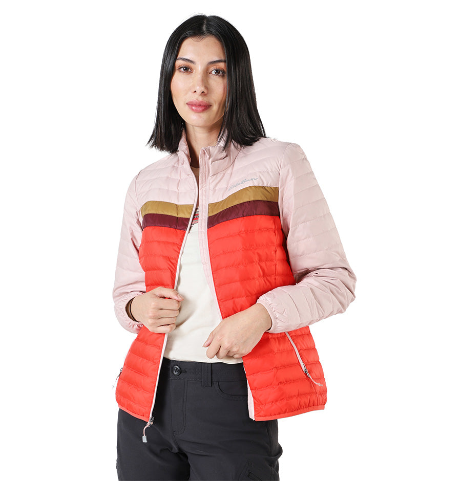 Chaqueta Eddie Bauer Microlight Down Rosada Mujer |Outdoor Adventure Colombia