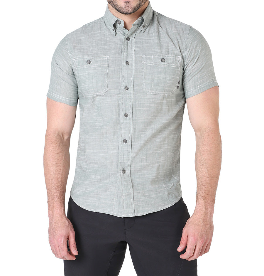 Camisa Manga Corta Bauer Solarfoil Verde Hombre | Outdoor Adventure Colombia