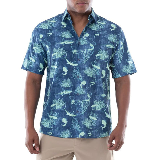 Camisa Manga Corta Guy Harvey Printed Fishing Hombre | OA Colombia