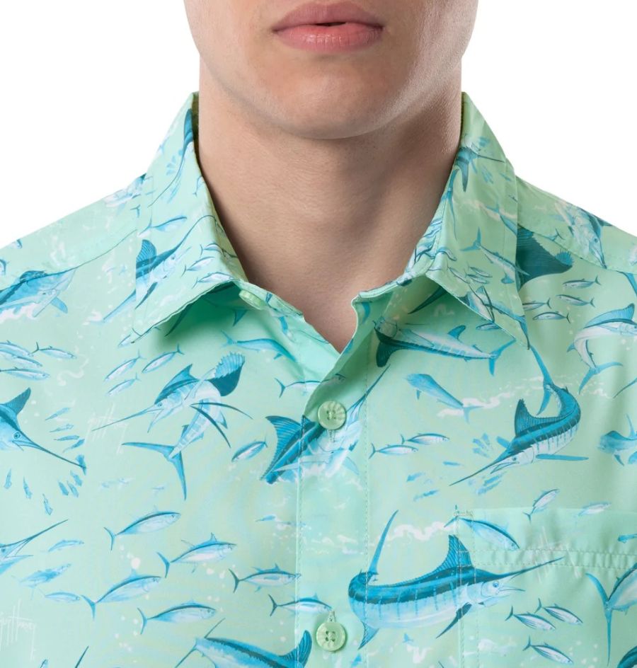 Camisa Manga Corta Guy Harvey Tonal Bills Hombre | Outdoor Adventure
