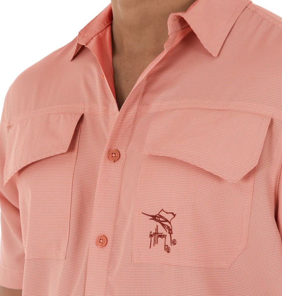 Camisa Manga Corta Guy Harvey Cationic Fishing Hombre | OA Colombia