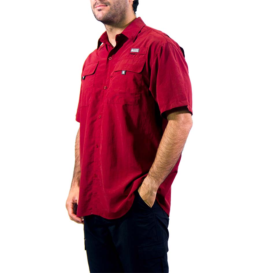 Camisa OA Coiba Manga Corta Hombre Roja | Outdoor Adventure Colombia