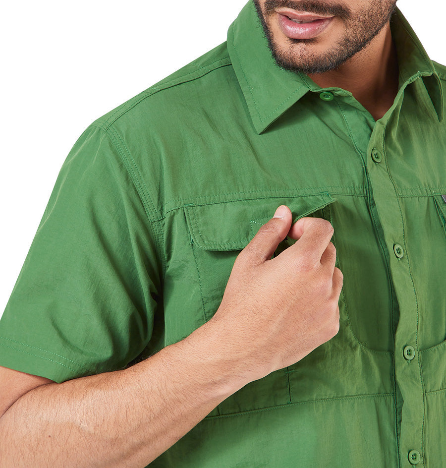 Camisa OA Gamboa Manga Corta Hombre Verde | Outdoor Adventure Colombia
