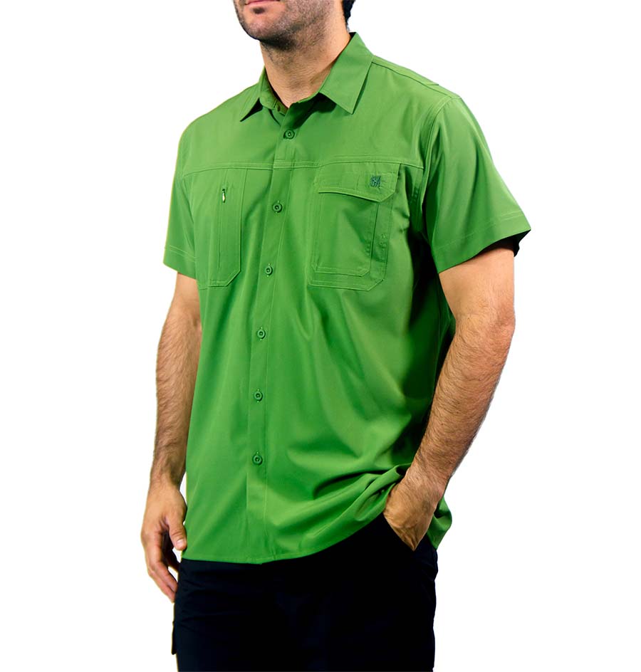 Camisa OA Las Perlas Manga Corta Hombre Verde | Outdoor Adventure Col