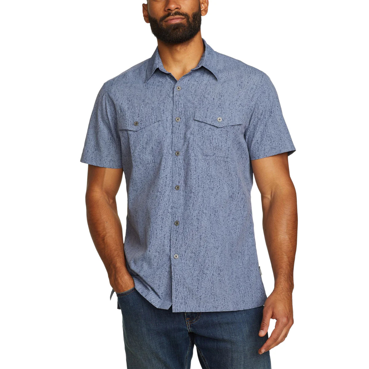 CAMISA HOMBRE/ MOUNTAIN PRINT MC / EDDIE BAUER