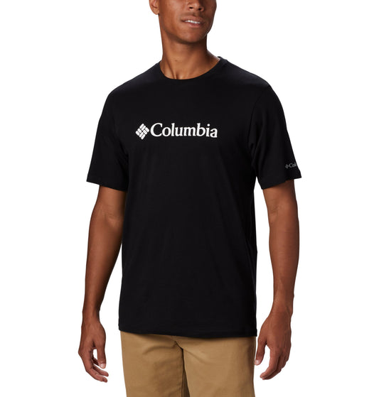Camiseta Columbia Logo Manga Corta Hombre Negra | Outdoor Adventure Colombia