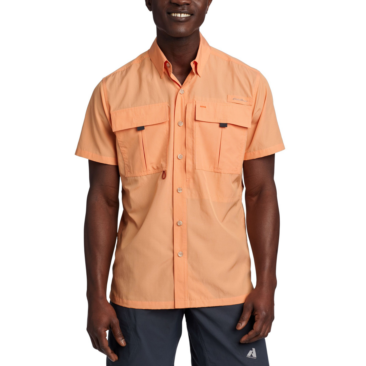 Camisa Eddie Bauer UPF Guide 2.0 Hombre Naranja | Outdoor Adventure Colombia