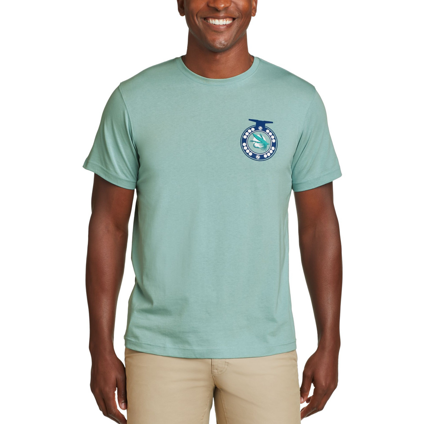 Camiseta Eddie Bauer Fly Fish Verde | Outdoor Adventure Colombia