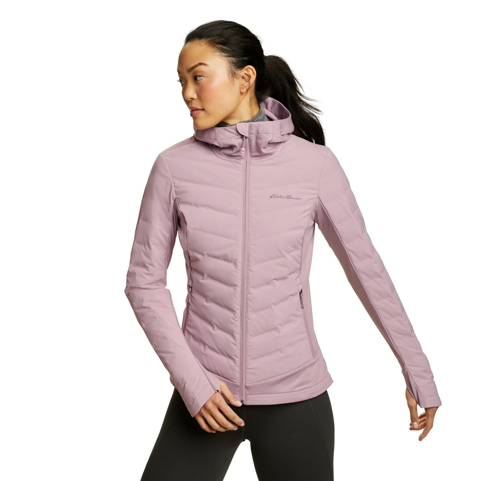 Chaqueta MotionLoft Hybrid Eddie Bauer Mujer Rosada | Outdoor Adventure Colombia