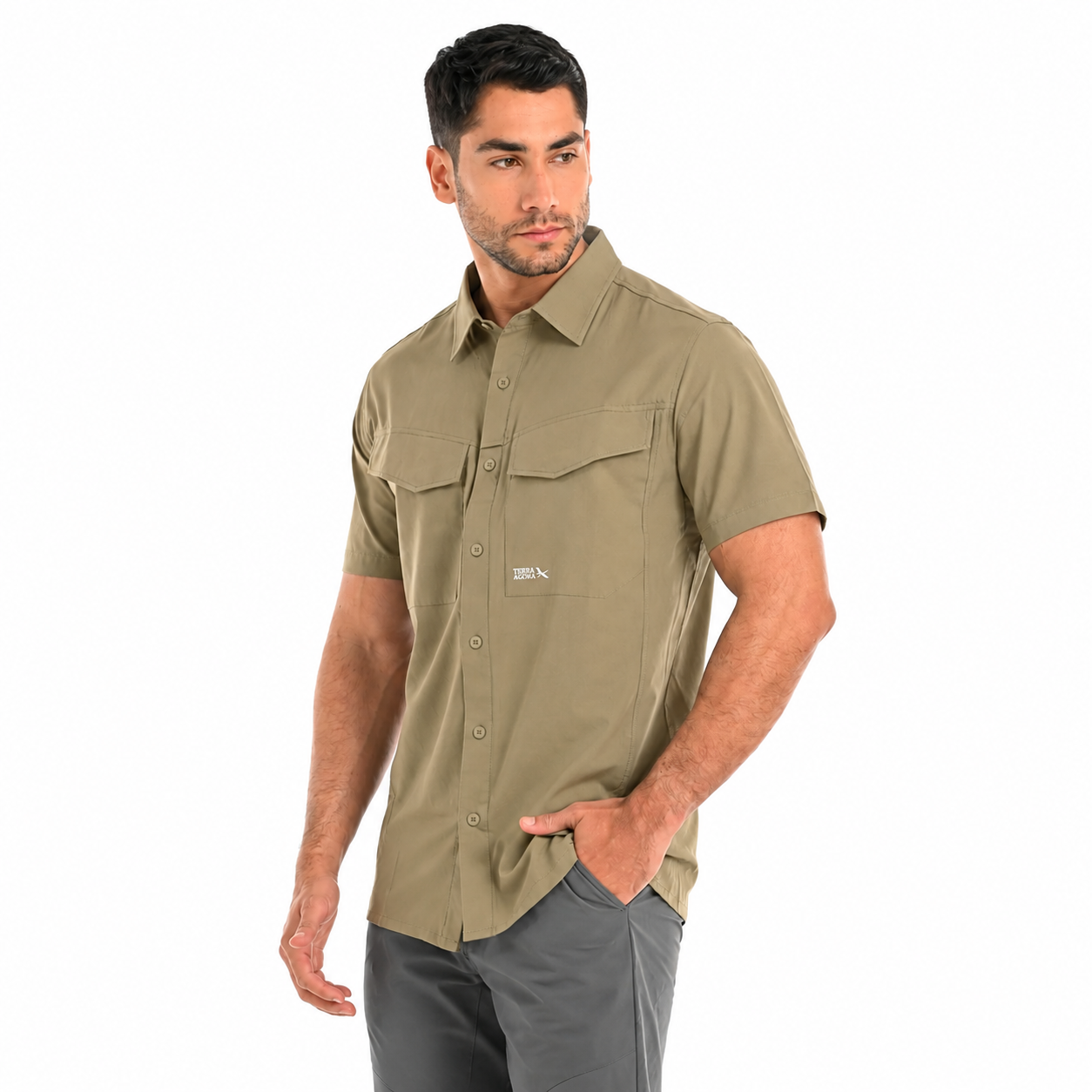 CAMISA HOMBRE/ ADVENTURE QUEST MC / EDDIE BAUER
