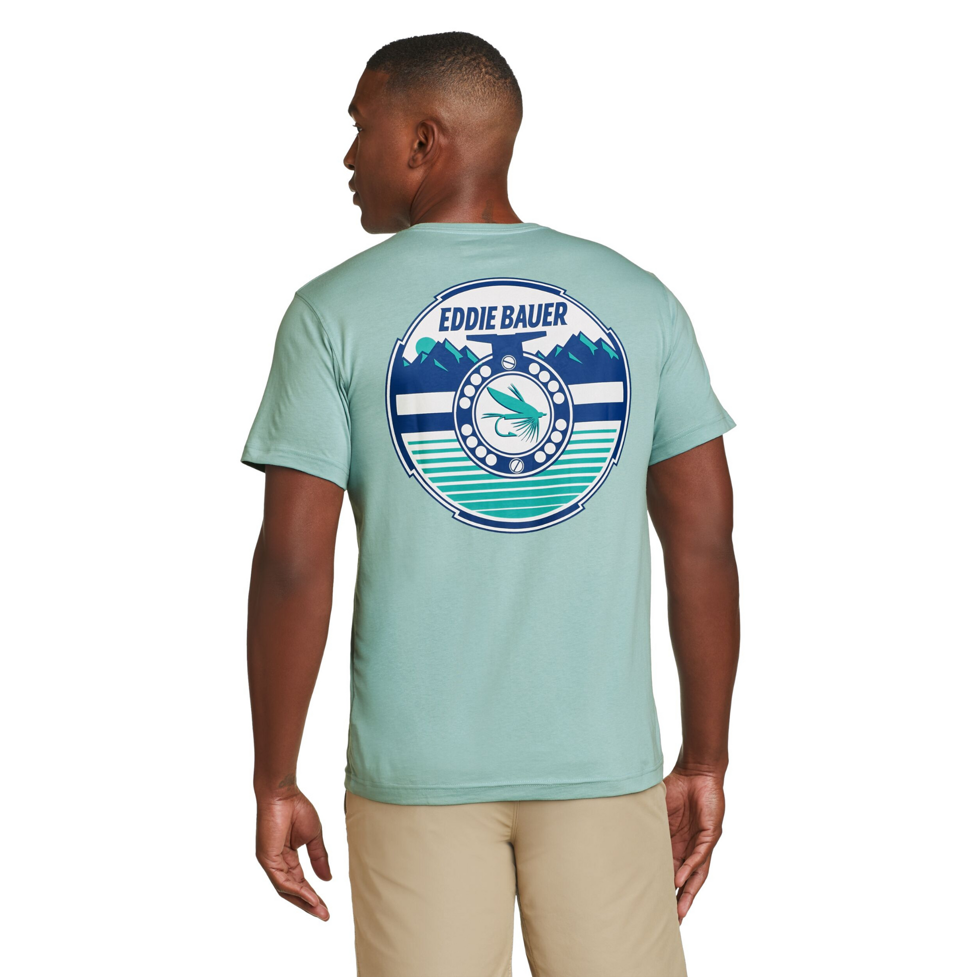 Camiseta Eddie Bauer Fly Fish Verde | Outdoor Adventure Colombia