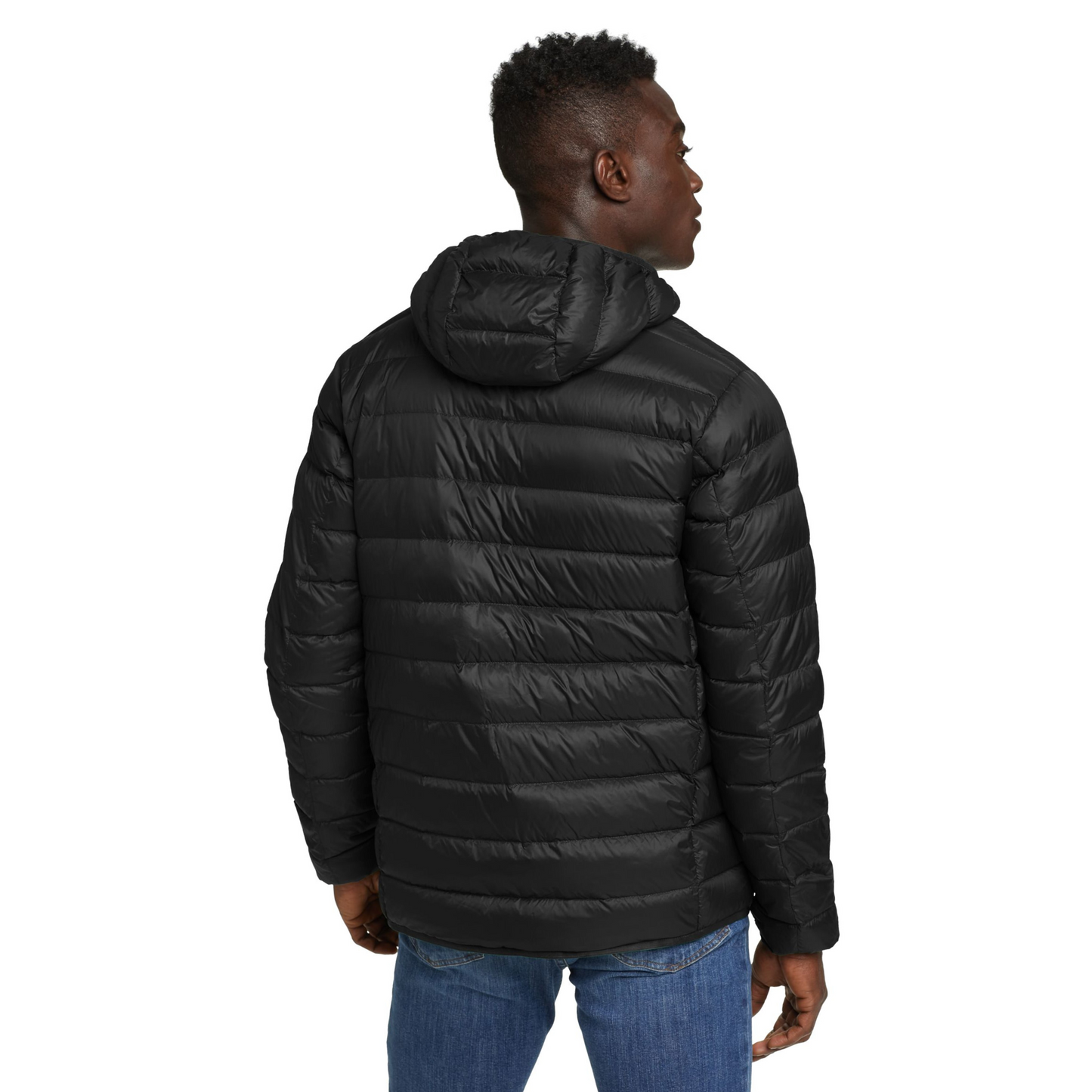 Chaqueta Cirruslite Down Hooded Eddie Bauer Hombre Negra | Outdoor Adventure