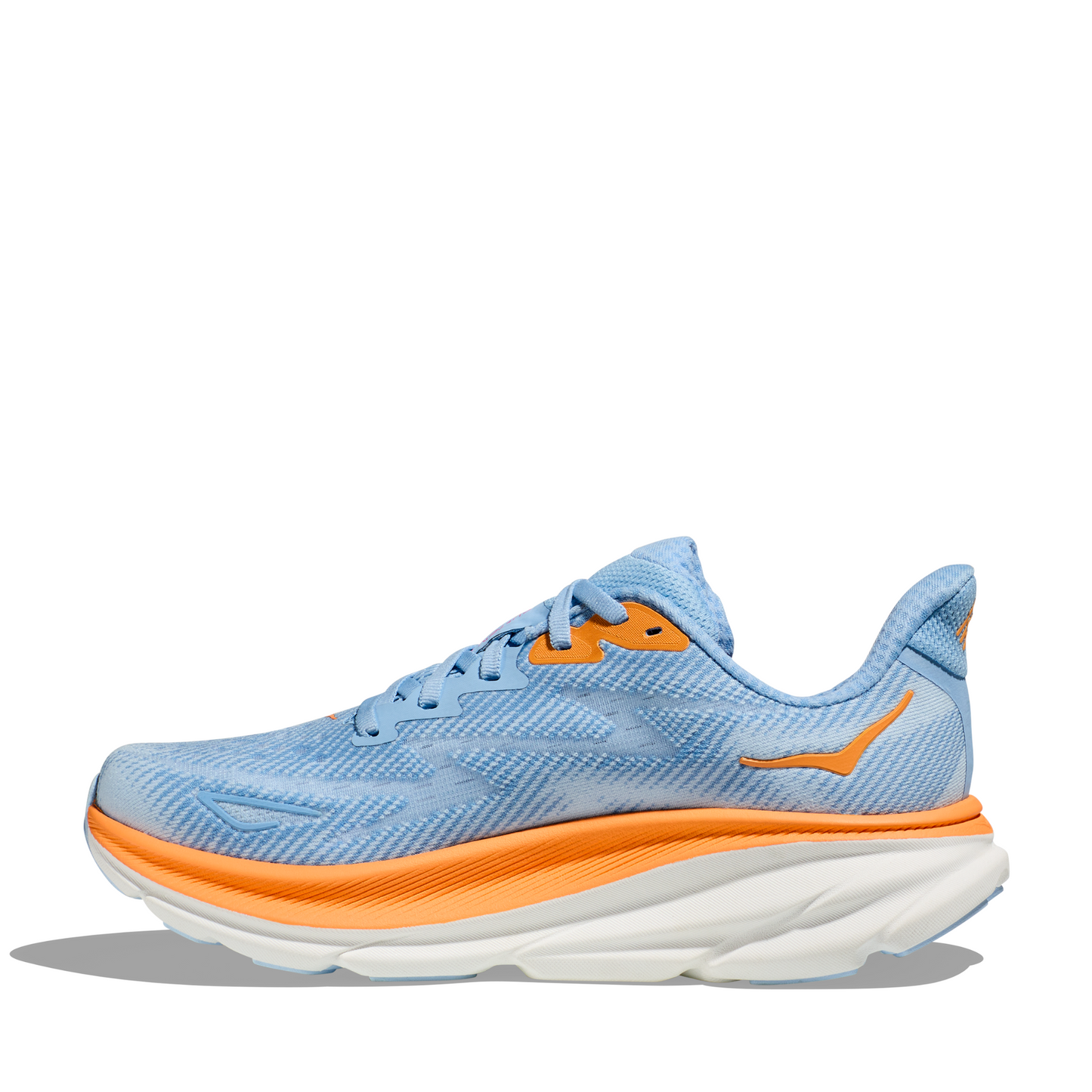 Tenis Running HOKA Clifton 9 Mujer Azul con Rosado | Outdoor Adventure Colombia