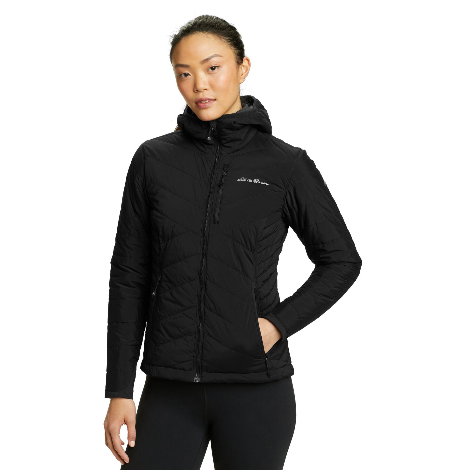 Chaqueta Doble Faz IgniteLite Stretch Eddie Bauer Mujer Negra | Outdoor Adventure Colombia